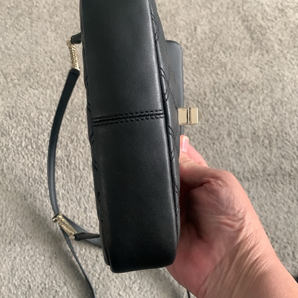 Kate Spade Black Crossbody Clutch Quilted Leather purse with removable strap - Picture 7 of 10